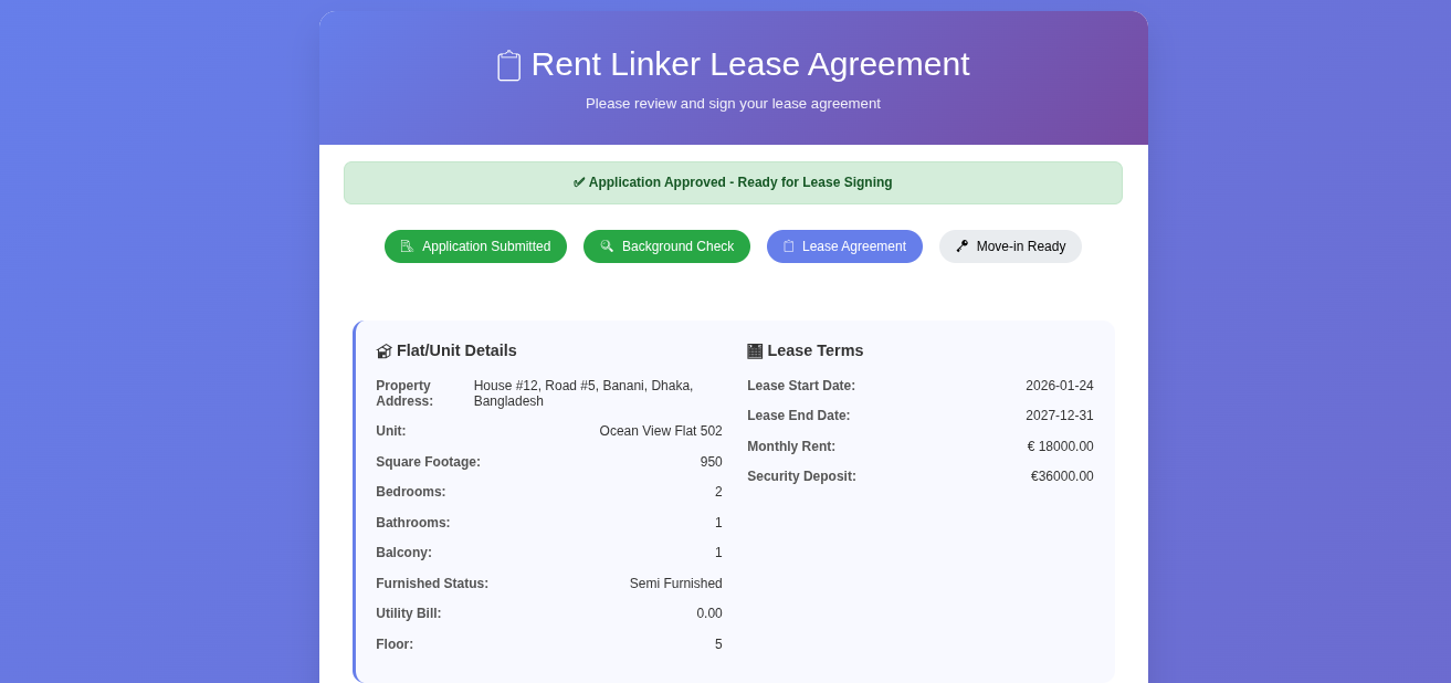 Tenant Onboarding Flow